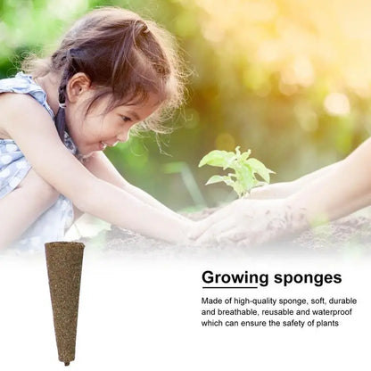 Grow Sponges Hydroponic Supplement Seedling Pot Reusable Breathable Germination Sponge Replacement Seed Pods