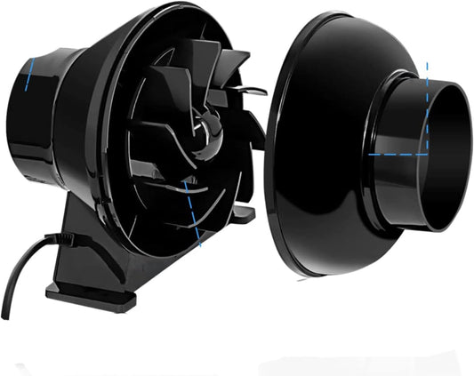 Inline Fan, 4 Inch Inline Duct Fan, 200 CFM Inline Exhaust Fan, Plastic Ventilation Fan Blower for Hydroponics Grow Tent