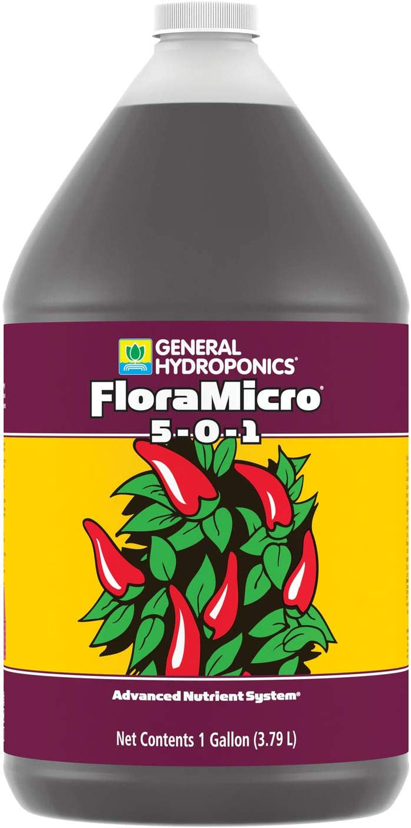 Floramicro 5-0-1, Use with Florabloom & Floragro for a Tailor-Made Nutrient Mix Ideal for Hydroponics, 1-Gallon