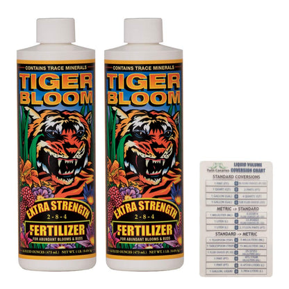 Fox Farm Tiger Bloom, 16 Oz (2 Pack) + Twin Canaries Chart