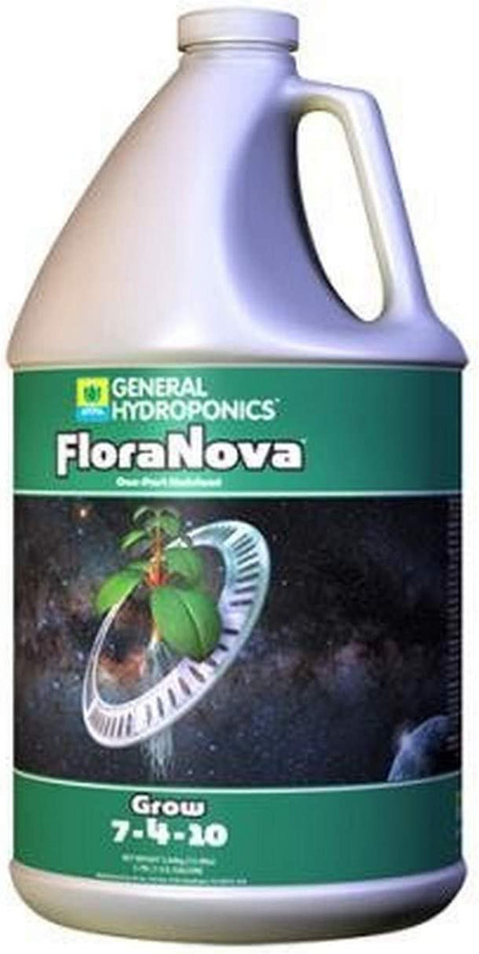 Floranova Grow 7-4-10, Robust Strength of Dry Fertilizer but in Rapid Liquid Form, Use for Hydroponics, Soilless Mixtures, Containers & Garden Grown Plants, 1-Gallon
