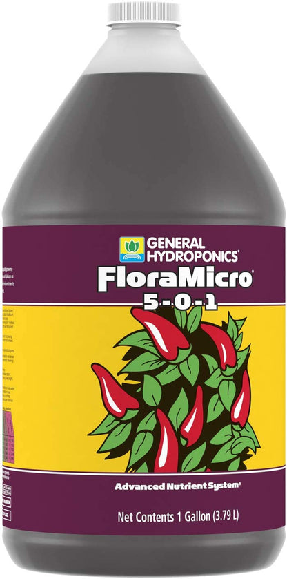 Floramicro 5-0-1, Use with Florabloom & Floragro for a Tailor-Made Nutrient Mix Ideal for Hydroponics, 1-Gallon
