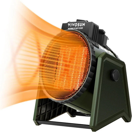Portable Greenhouse Heater, 1500W/750W Electric Heater Fan with 3 Modes, Water Proof