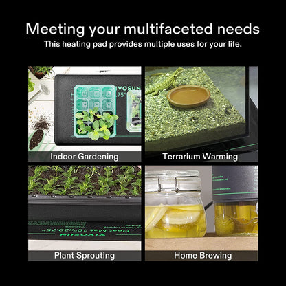 Durable Waterproof Seedling Heat Mat 48" X 20.75" UL & Met-Certified Warm Hydroponic Heating Pad for Germination, Indoor Gardening, Greenhouse