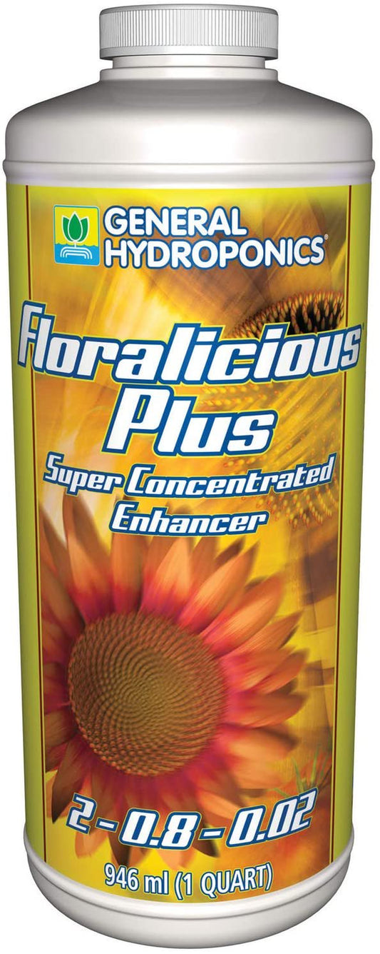 General  HGC732206 Floralicious plus 2-0.8-0.5, Concentrated Blend of Plant, Marine & Other Nutrients, Enhance Growth, Build Root & Leaf Mass, 1-Quart